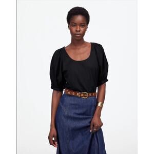 Madewell Relaxed Scoop Neck Short Sleeve Casual Top US Women's XXS
